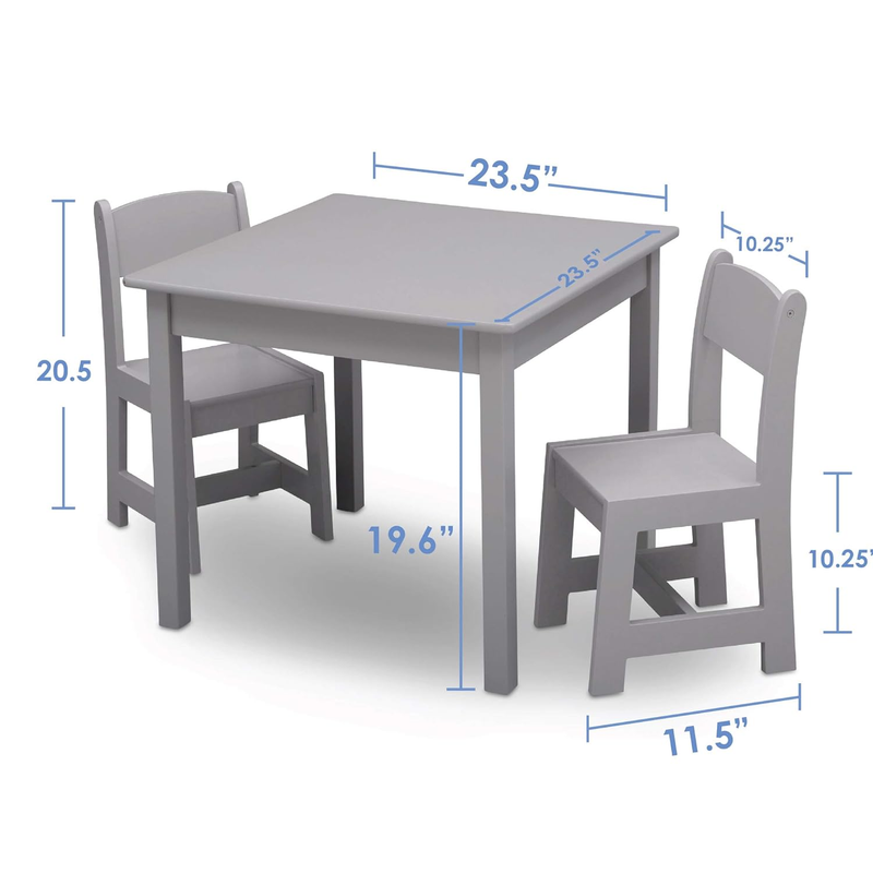 Mysize Kids Wood Table and Chair Set (2 Chairs Included)   Ideal for Arts & Craf5
