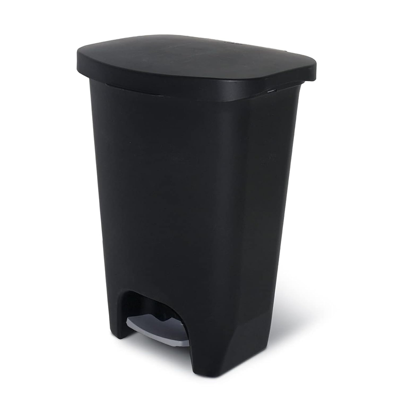 13 Gallon Trash Can Clorox Odor Protection Step Pedal Kitchen Bin Black10