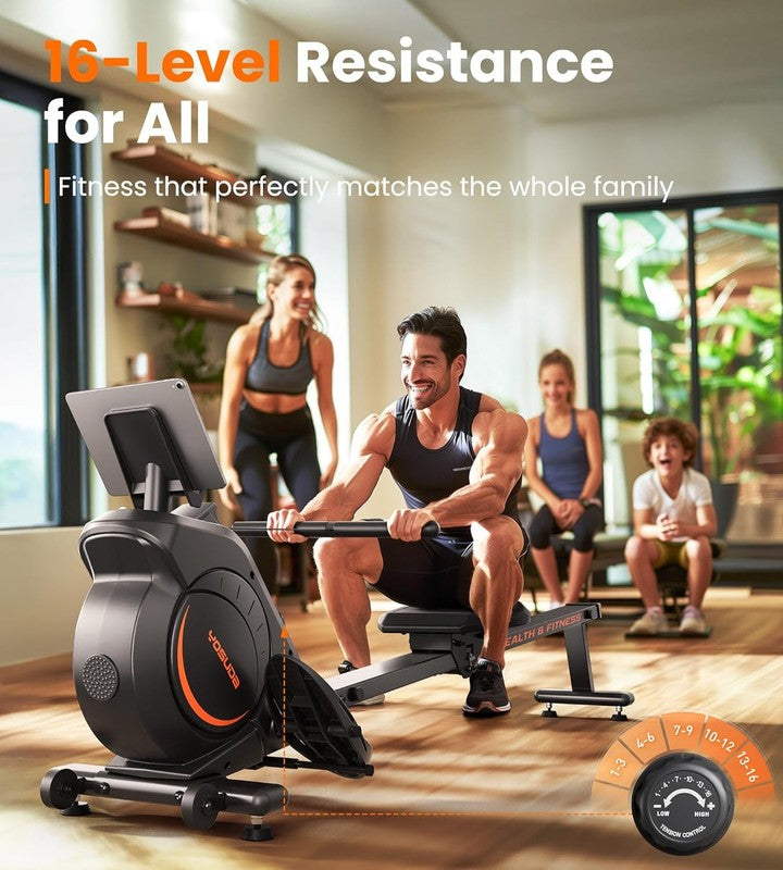 Magnetic & Water Rowing Machine Home Bluetooth App Supported Comfortable3