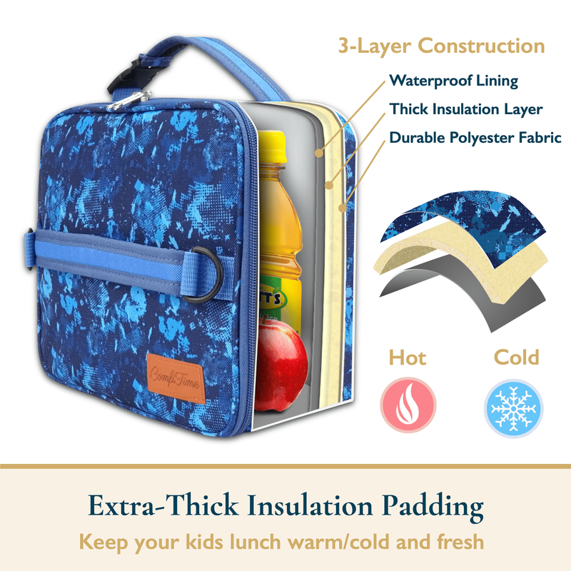 Lunch Bag for Kids – Insulated Lunch Box for Girls and Boys, Cute Reusable Coole7
