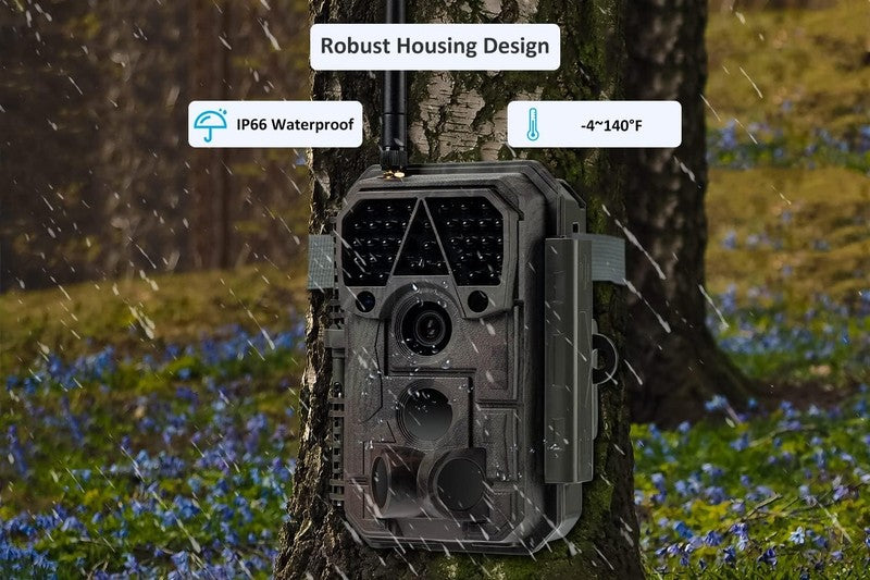 P100 WiFi Trail Camera 64MP 1296P 0.1S Trigger Bluetooth Night Vision Waterproof7
