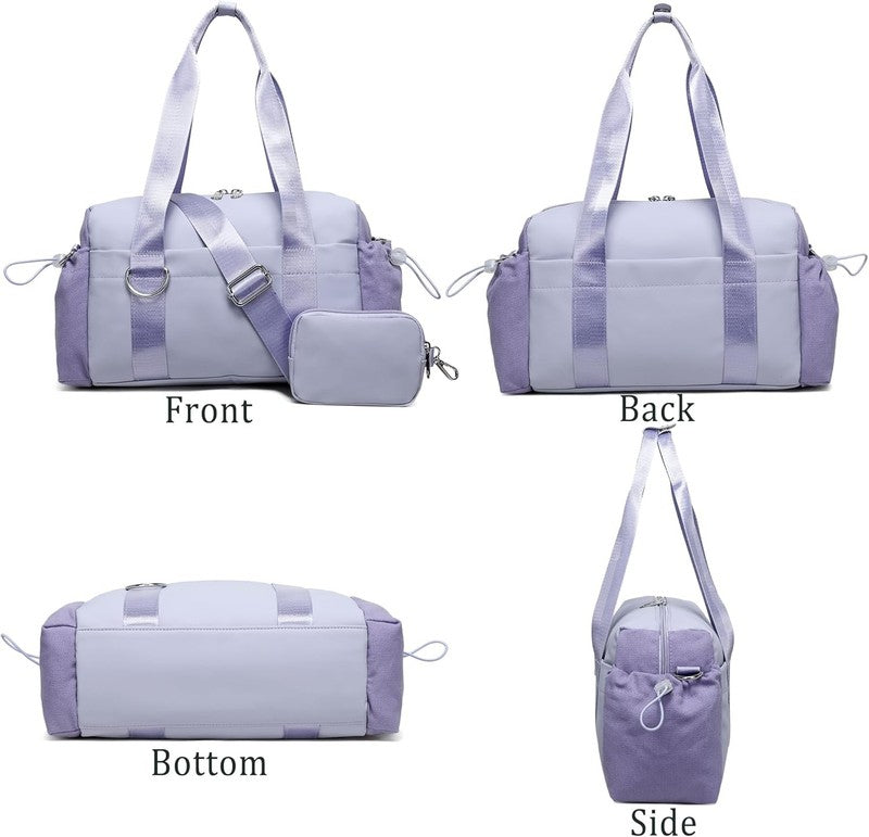 Everyday Mini Gym Bag Women 2.0 Tote Waterproof Travel Duffle Lavender7