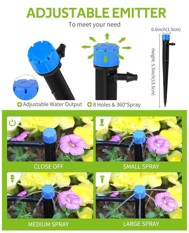 50Ft Automatic Drip Irrigation Kit for Garden, Greenhouse & Lawn1