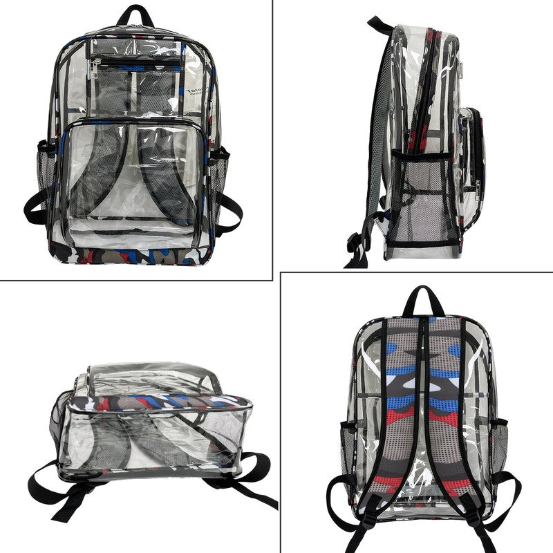 Clear Backpack Heavy Duty Clear Book Bag Large See through Backpack for College4