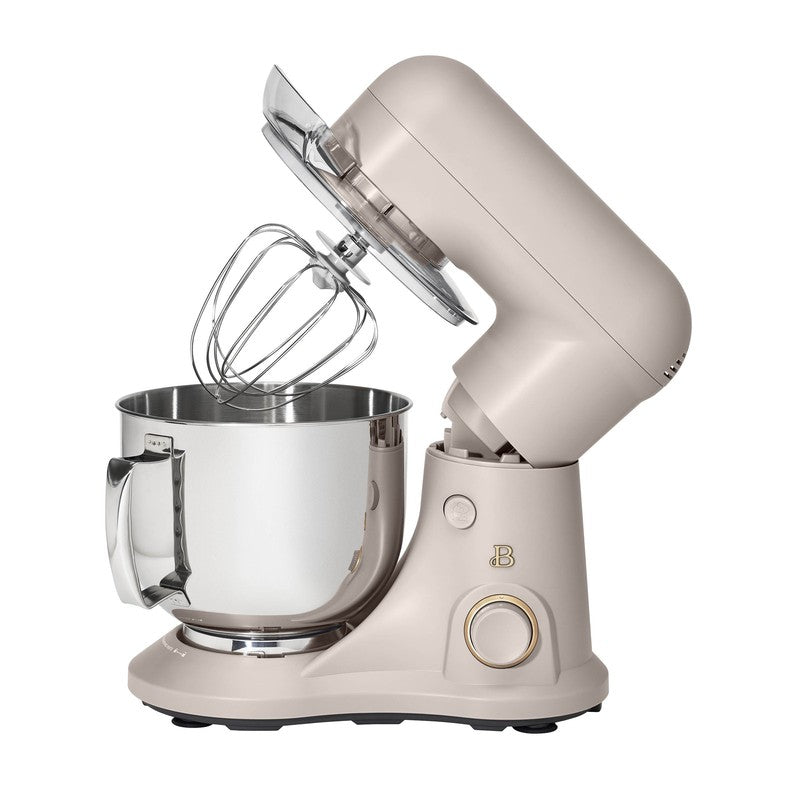 Beautiful 5.3 QT Stand Mixer w/ Flat Beater, Dough Hook by Drew Barrymore Taupe3