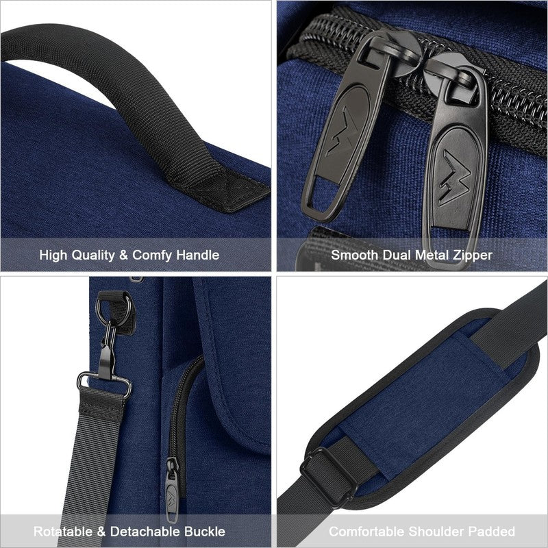 Messenger Bag Men 15.6 Inch Laptop Water Resistant Crossbody Satchel Blue4