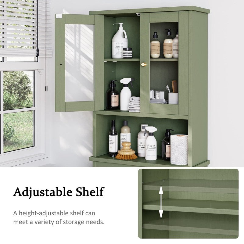 over the Toilet Storage Cabinet Bathroom Shelves Organizer Space Saver Freestand6