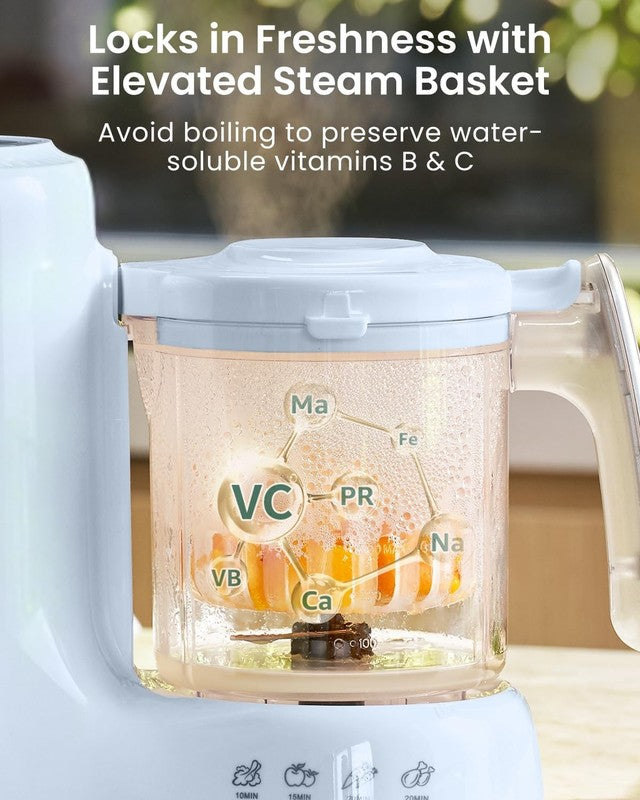 Baby Food Maker Steamer Blender Grinder One-Step Auto Cooking Blue1