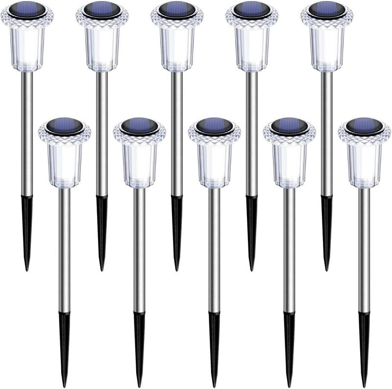 Solar Lights Outdoor 10 Pack Waterproof Solar Christmas Lights Outdoor 6000K Col8