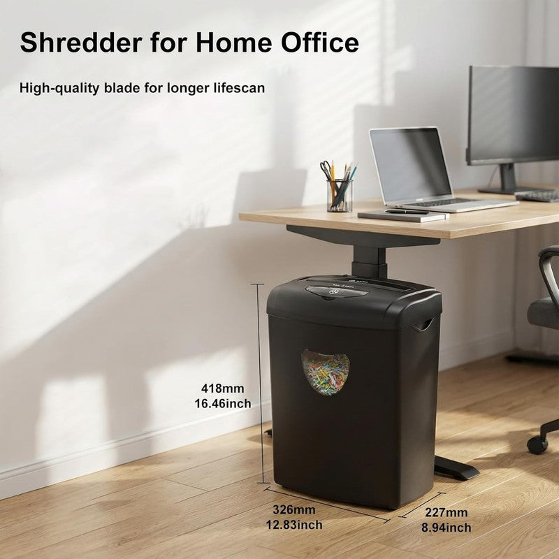 12 Sheet Cross Cut Paper Shredder P 4 5.55Gal Jam Proof Cards/CDs/Staples7