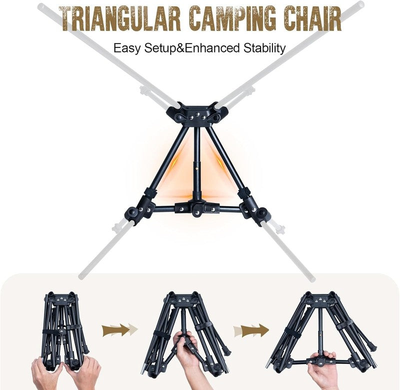 Tigerblade Camping Chair, Lightweight Folding Backpacking Hiking Chair, Compact 4