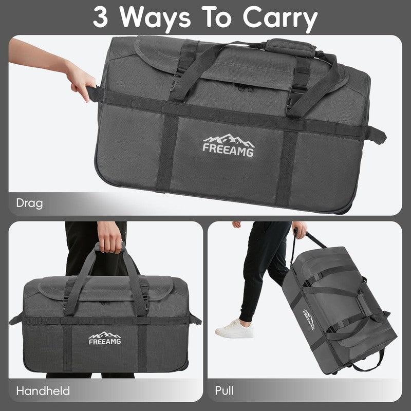 116L Foldable Rolling Duffel Bag 30" Large Travel Camping Outdoors4