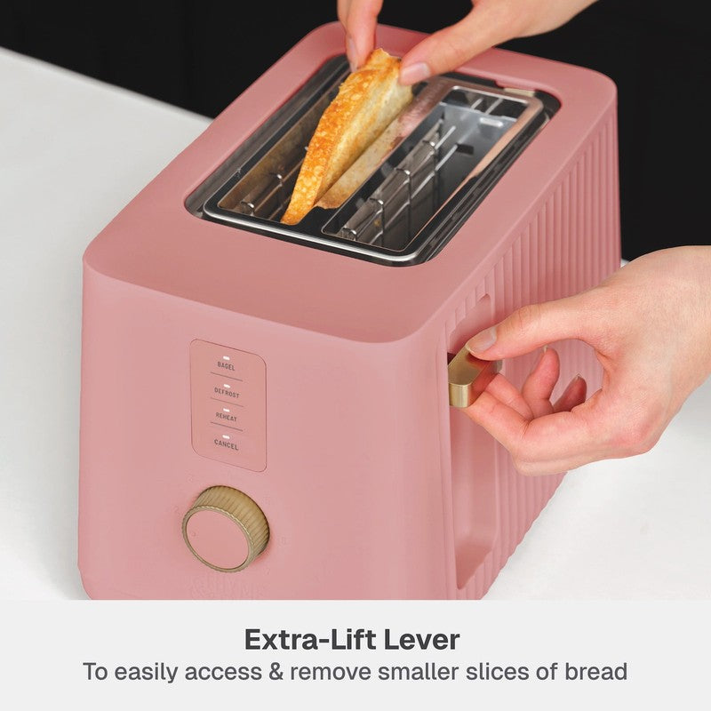 2-Slice Toaster, Extra-Wide Slots with Removable Crumb Tray, Faded Rose4