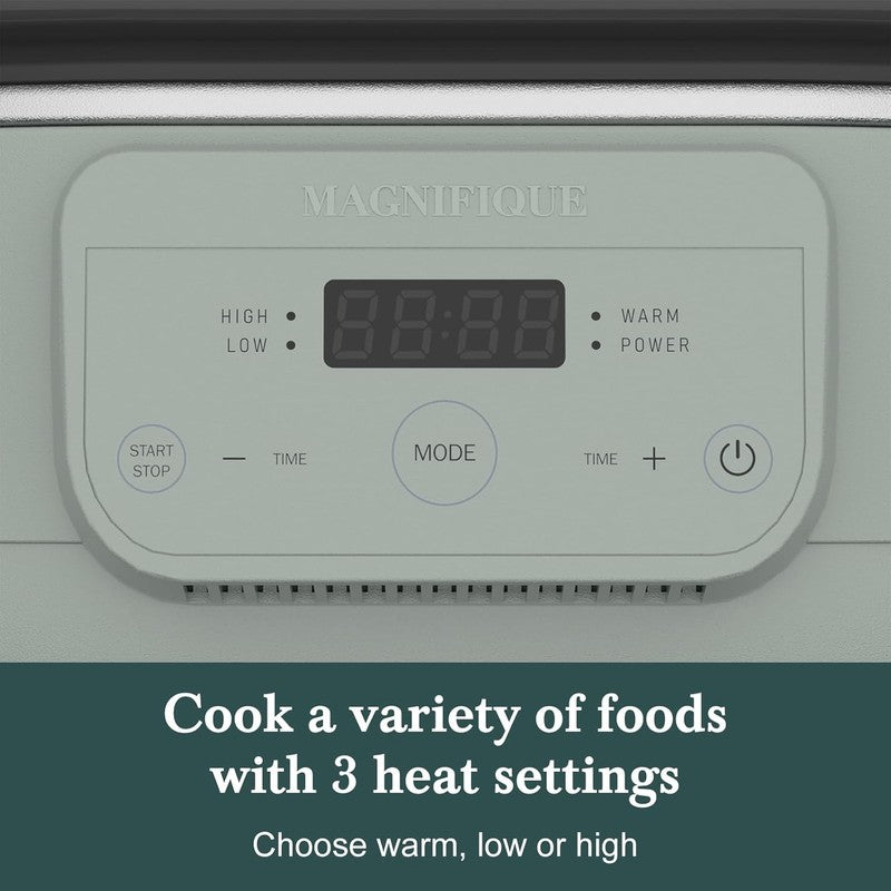 6QT Programmable Slow Cooker w/ Nonstick Pot Keep Warm Olive2