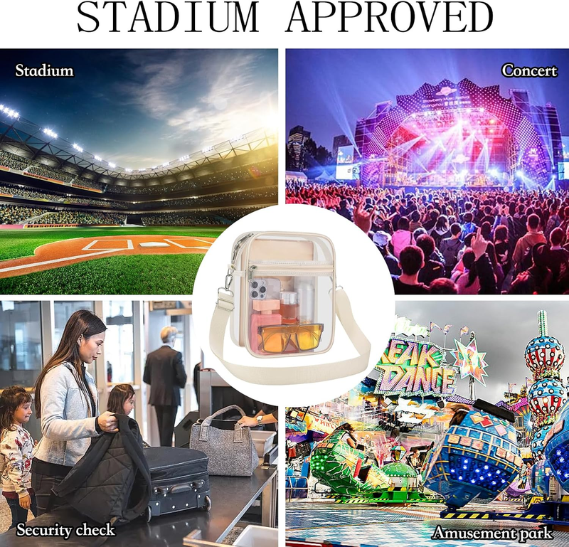 Clear Stadium Approved Crossbody Bag Transparent Messenger Bag Unisex5