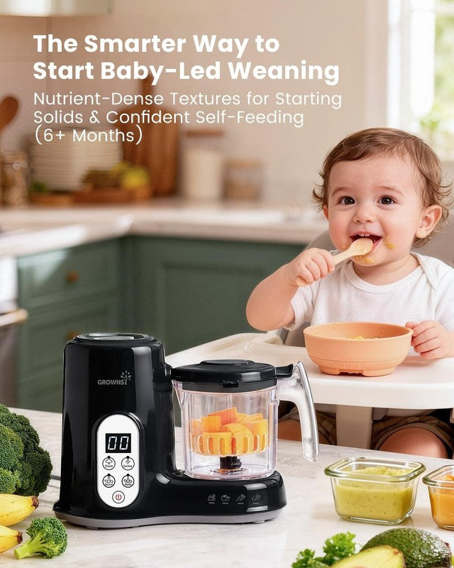 Baby Food Maker Steamer Blender Grinder One-Step Auto Cooking Black3