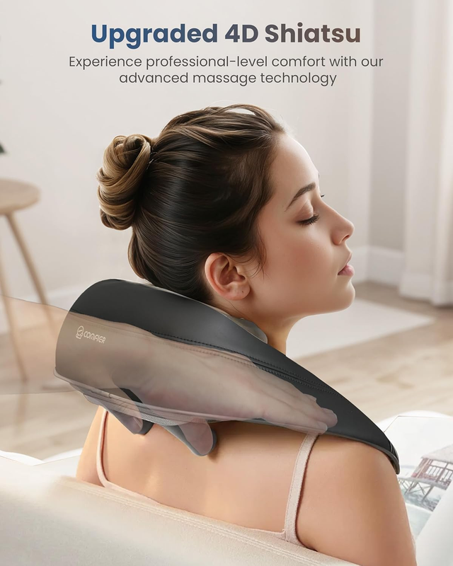 4D Neck Massager Deep Tissue Cordless Neck Shoulder Back Massager2