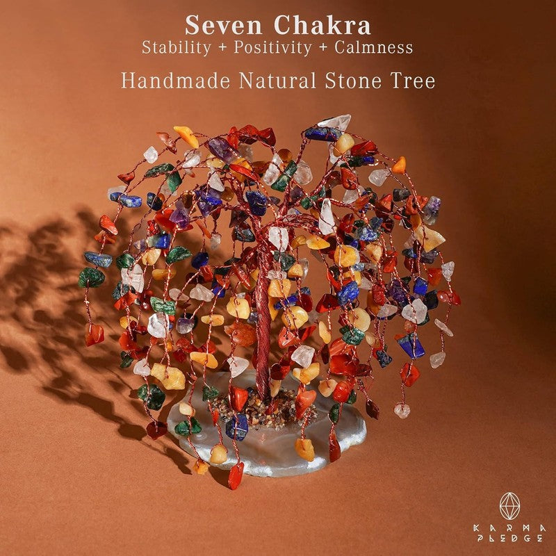 7 Chakra Crystal Tree of Life Feng Shui Bonsai Decor Positive Energy Gift1