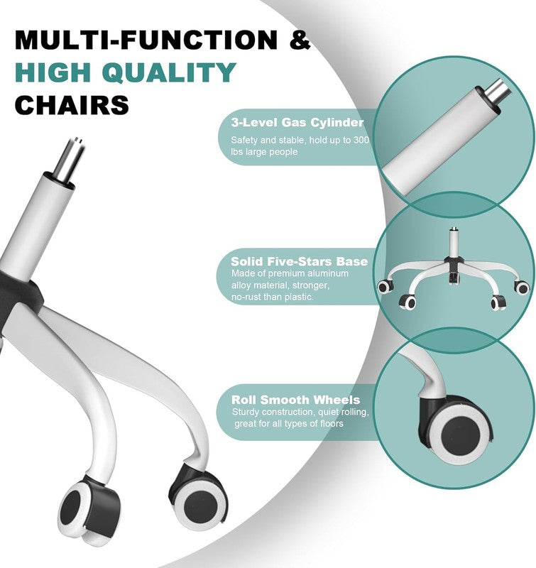 Office Chair, High Back Ergonomic Desk Chair with Adjustable Lumbar Support and 6