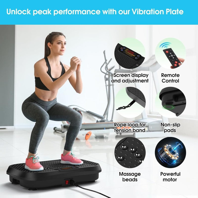 Vibration Plate Exercise Machine 450lbs Whole Body Workout Shake Board2