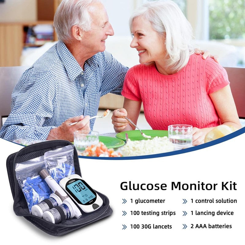 TD 4116 Blood Glucose Monitor Kit, 100 Glucometer Strips, 100 Lancets, 1 Blood S5