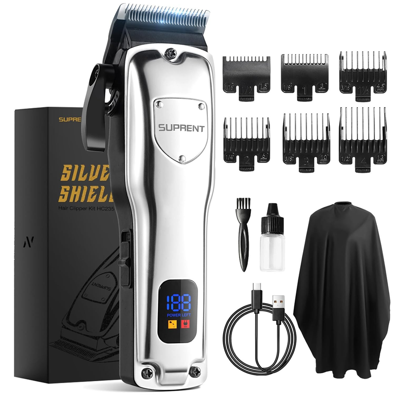 Cordless Hair Clippers for Men | Professional Barber Trimmer with LED Display7