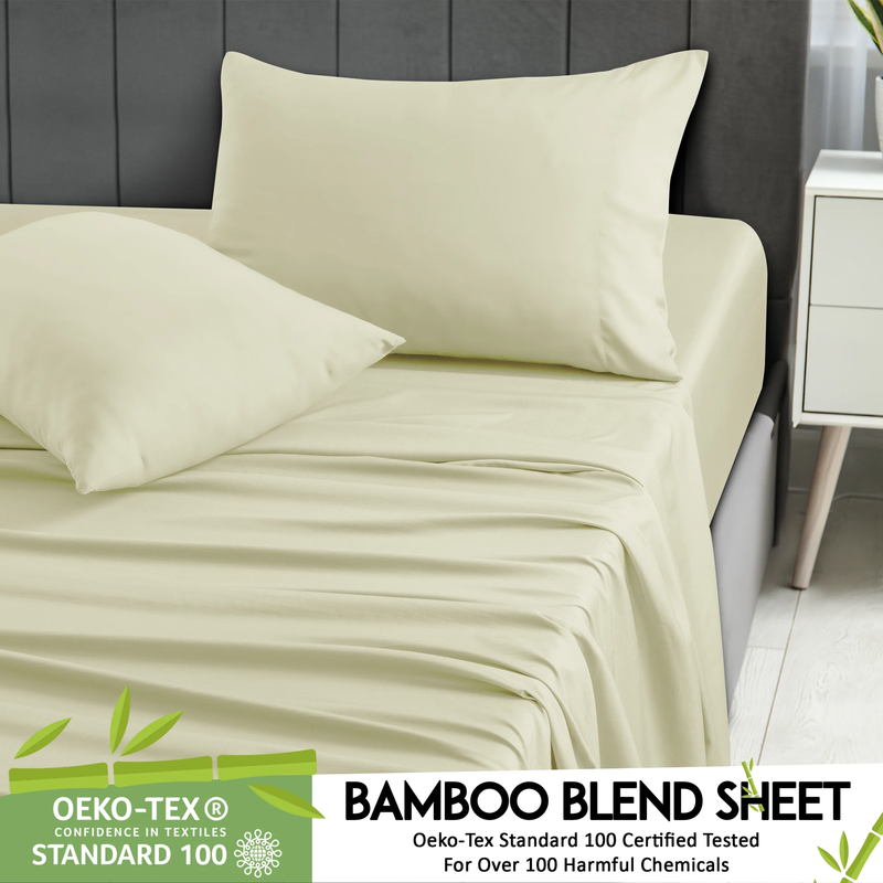 Rayon from Bamboo Blend Sheets Queen Size - 4 Piece Deep Pocket Bed Sheets Set, 2
