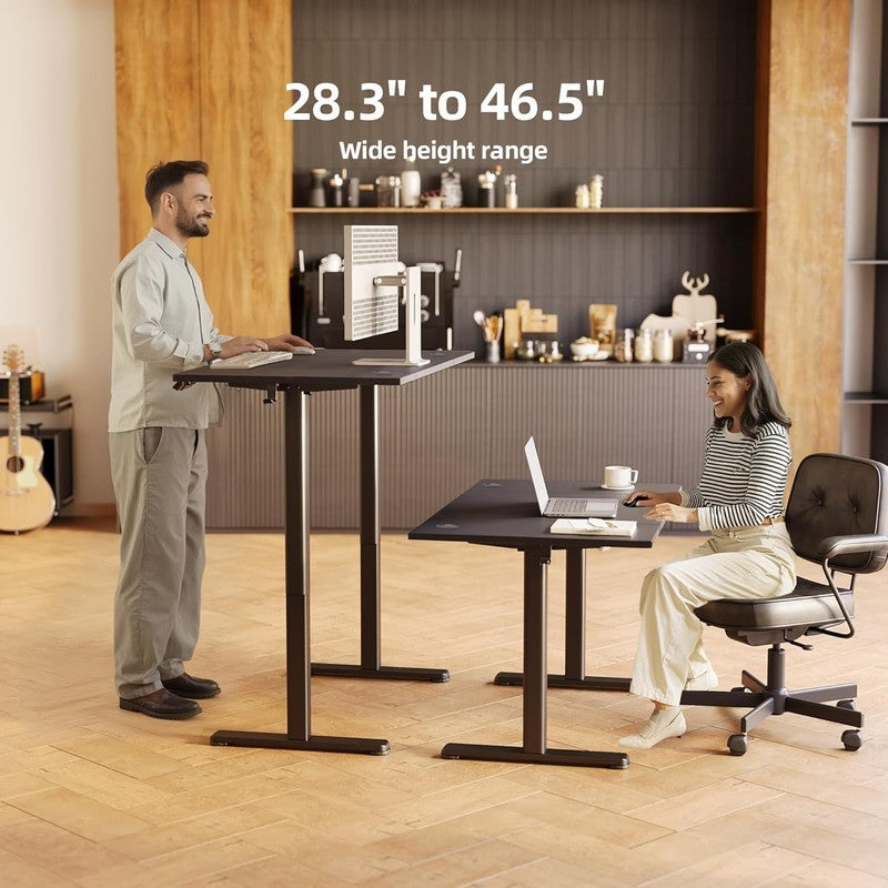 48"x24" Electric Standing Desk Adjustable Sit Stand Desk Home Office Black3