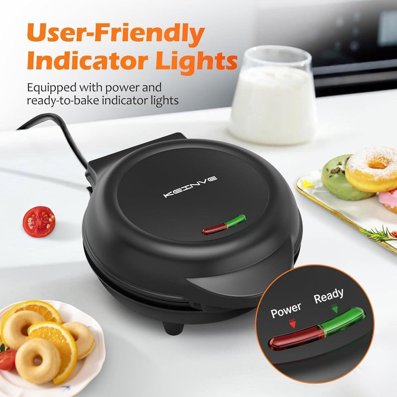 Mini Donut Waffle Cake Maker 7 Slot Home Baking Machine Breakfast Dessert6