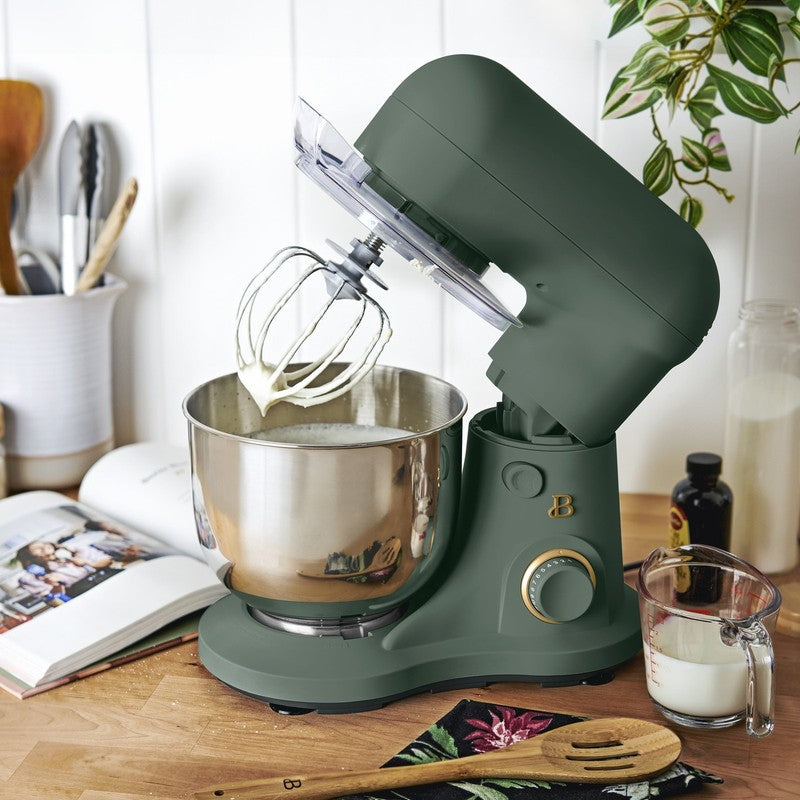 3.5 Qt Stand Mixer Thyme Green w/ Flat Beater Dough Hook & Whisk9