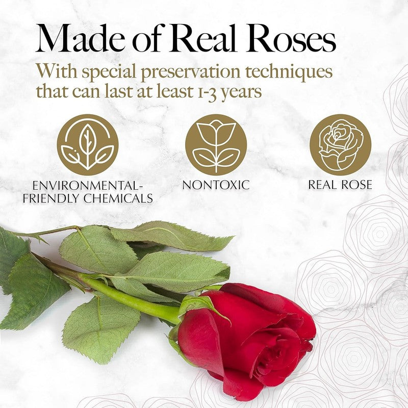 16 Flower Forever Heart Shape Box   Preserved Roses Gift for Her, Preserved Flow1