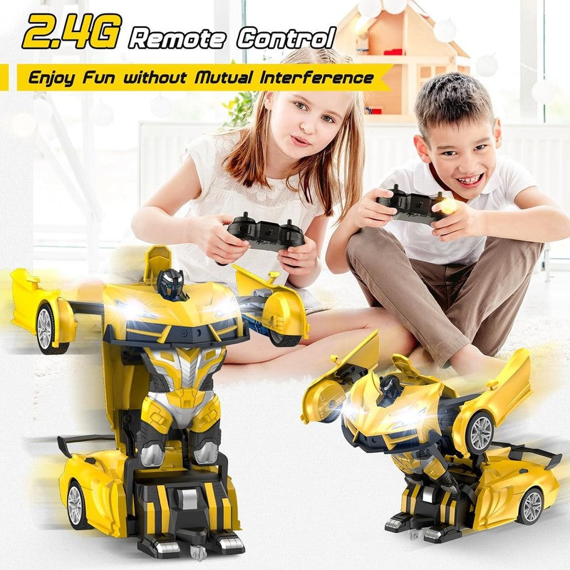 Transform Remote Control Car, RC Cars for Boys Age 3-5 6-8, One-Button Transform3