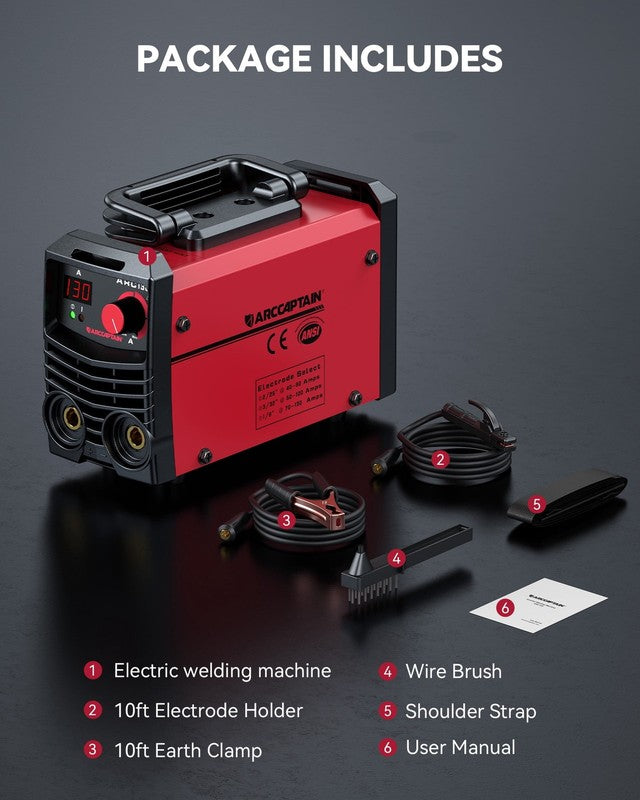 Portable Mini Stick Welder,130A MMA Welder Machine,110V IGBT Inverter Welding Ma7