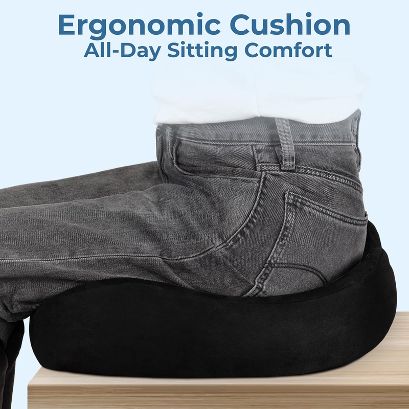 Seat Cushion for Office Chair Tailbone Sciatica Pain Relief Black3