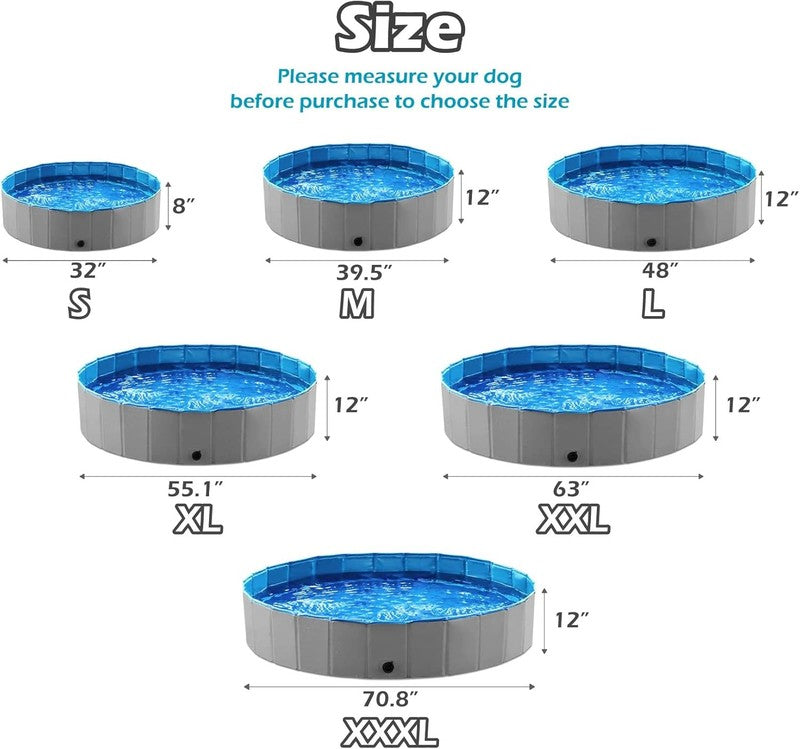 Foldable Dog Pet Bath Pool Collapsible Dog Pet Pool Bathing Tub Kiddie Pool Dogg5