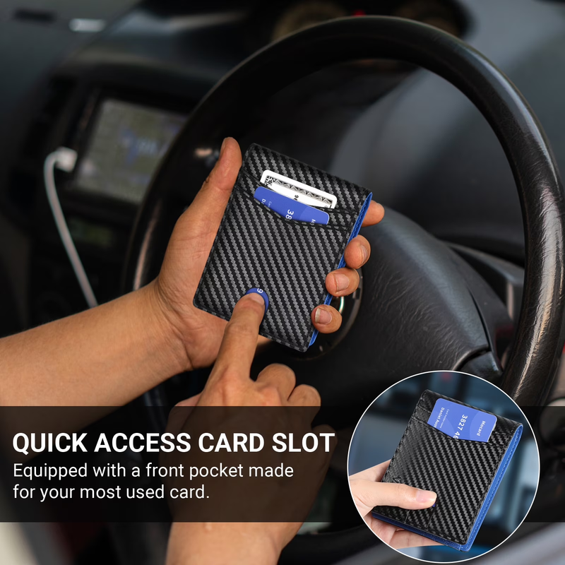 Wallet for Men, Slim Leather Rfid Blocking Mens Wallet with 2 ID Windows, Bifold7