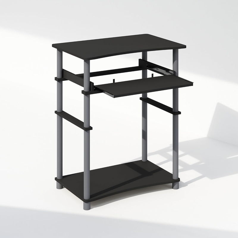 23.6in Computer Desk with Keyboard Tray Home Office Writing Desk Black3
