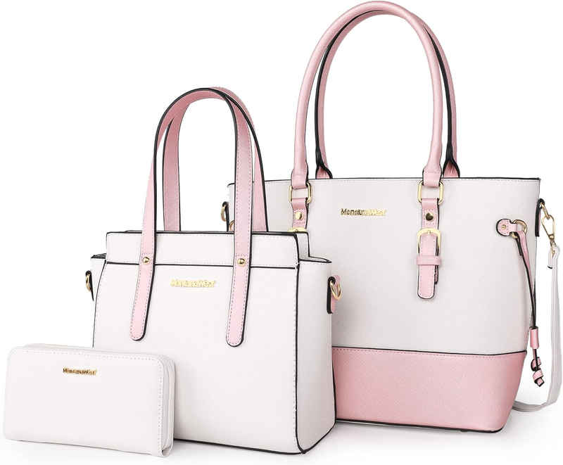 3PCS Purses for Women Tote Bag and Wallet Set Shoulder Satchel Handbags6