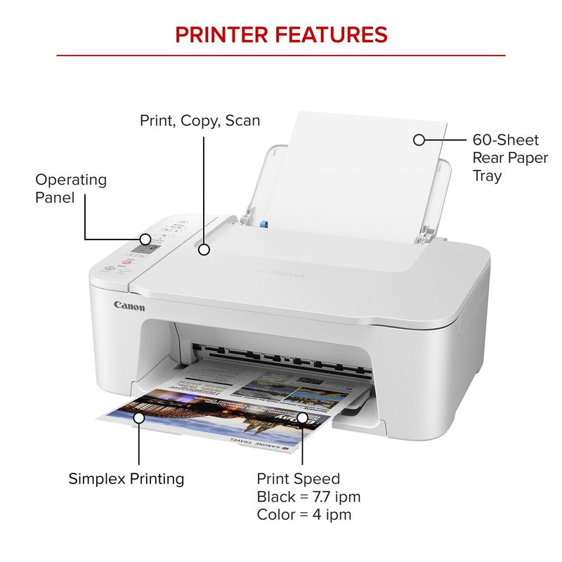PIXMA TS3722 Wireless All-in-One Inkjet Printer – Home Office Printer with Scan 1