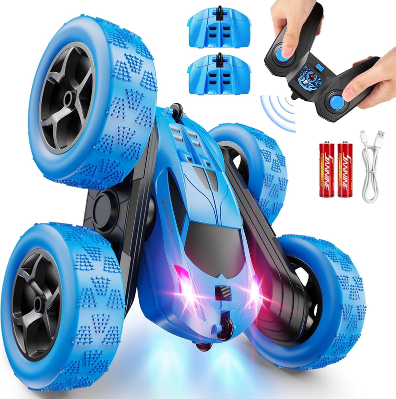 4WD Remote Control RC Stunt Car LED 360° Flip USB-C Rechargeable Blue8