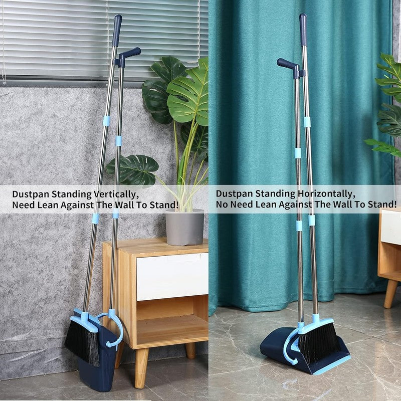 2025 Broom and Dustpan Set   Long Handle Combo for Indoor & Outdoor Use1
