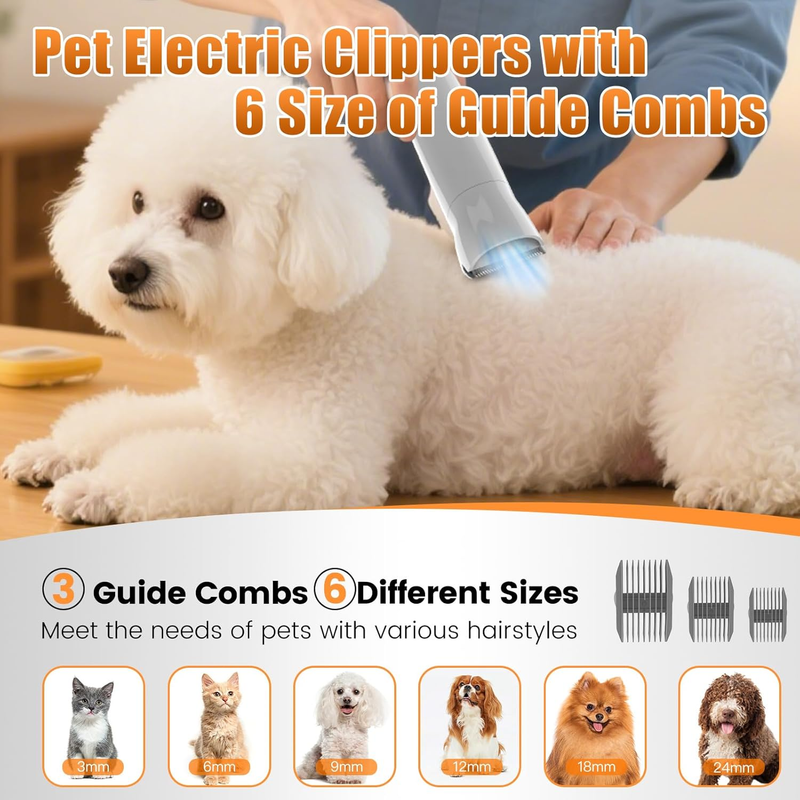 Dog Grooming Vacuum and Kit with Clipper Nail Trimmer Grinder, 12000Pa Pet Vacuu3