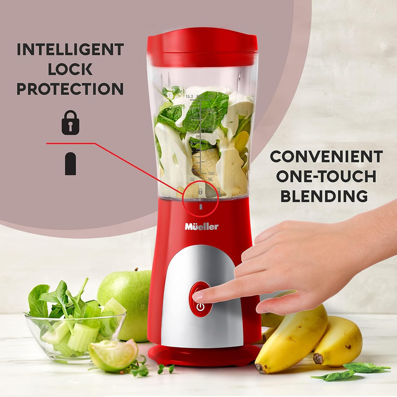 Smoothie Blender 15Oz Travel Cup Red, Personal Blender for Shakes & Baby Food3