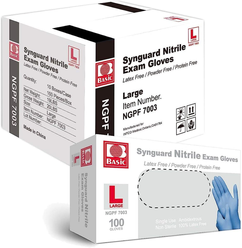 1000 Pcs Medical Blue Nitrile Exam Gloves - Latex & Powder-Free, Food-Safe7