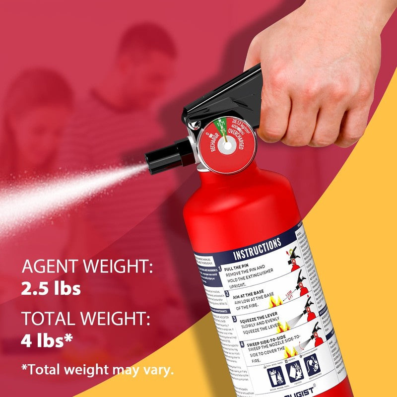 Fire Extinguisher for Home, ABC 2.5 Lb, 1 A:10 B:C, Quick Release Handle4