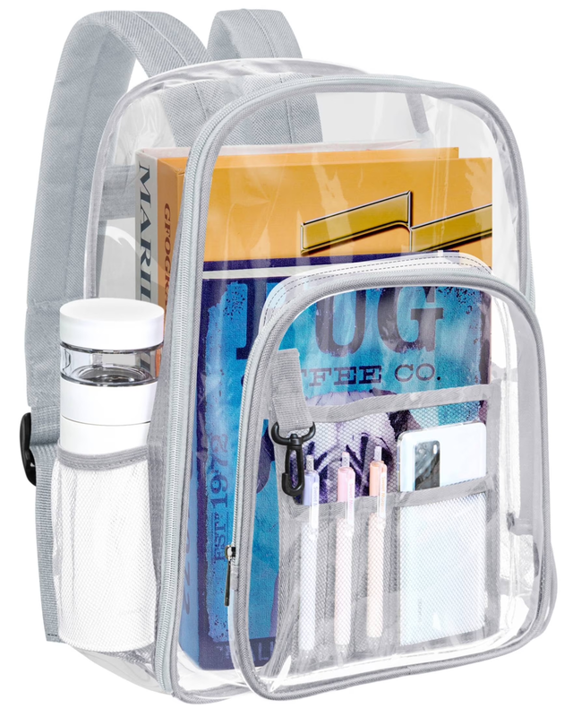 Heavy Duty Clear Backpacks Large Capacity Transparent Waterproof Backpacks for S8
