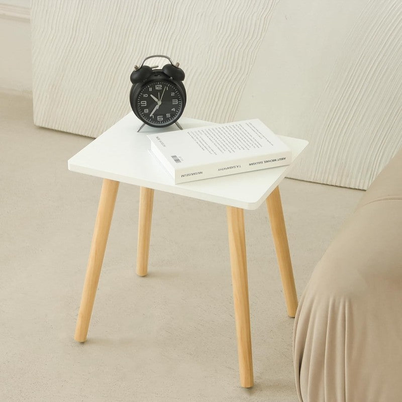 Small White Side Table End Table Modern Wood Nightstand for Bedroom Office1