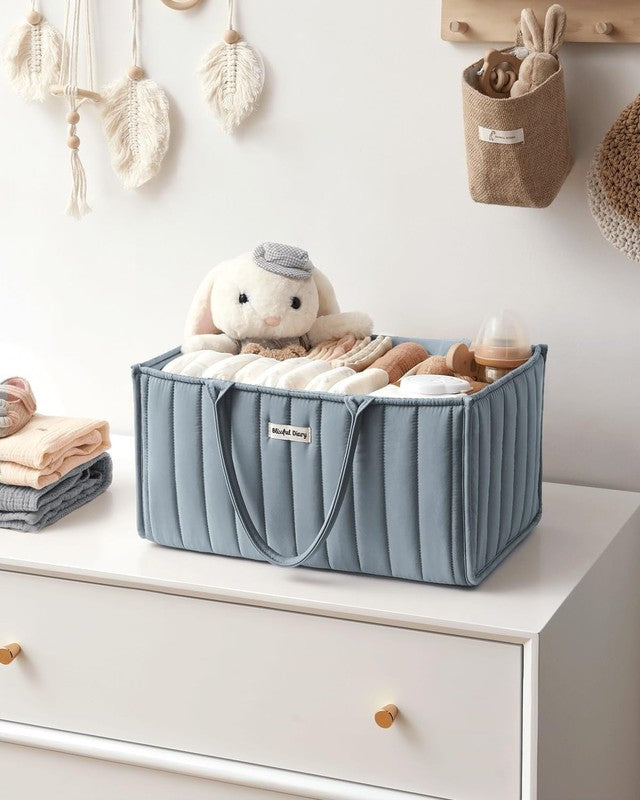 Baby Diaper Caddy Organizer Storage Basket Newborn Essentials Blue6