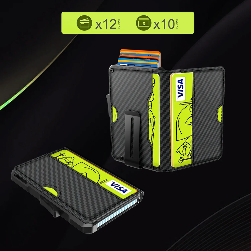 Wallet for Men, Mens Wallet Minimalist Slim Wallet, RFID Blocking Smart Pop up W2
