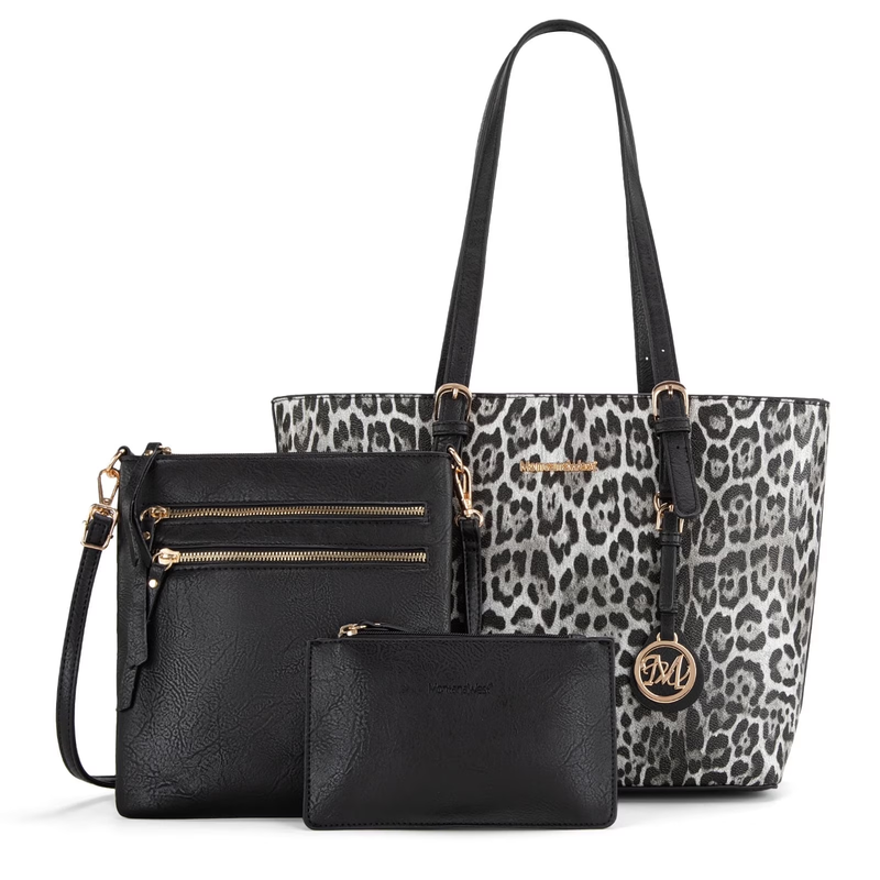 Purses for Women Tote Bag 3Pcs Set Leopard Print Satchel Handbags10